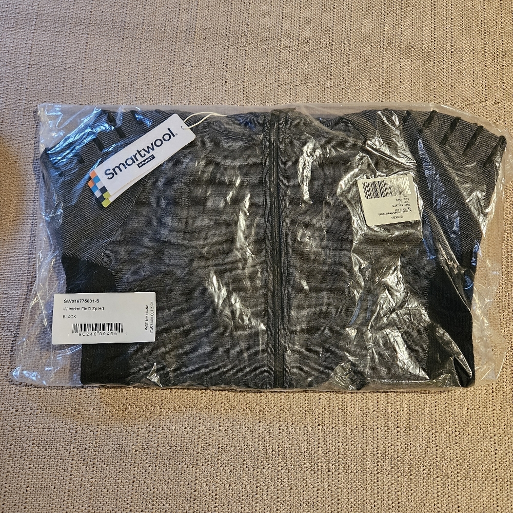 SMARTWOOL Womens Merino Wool Blend Intraknit Full Zip Hooded Jacket NWT sz SM - Picture 2 of 2